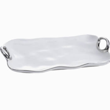 Porcelain platter - silver - 4 left