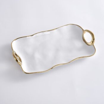 Porcelain platter - gold - 2 left!