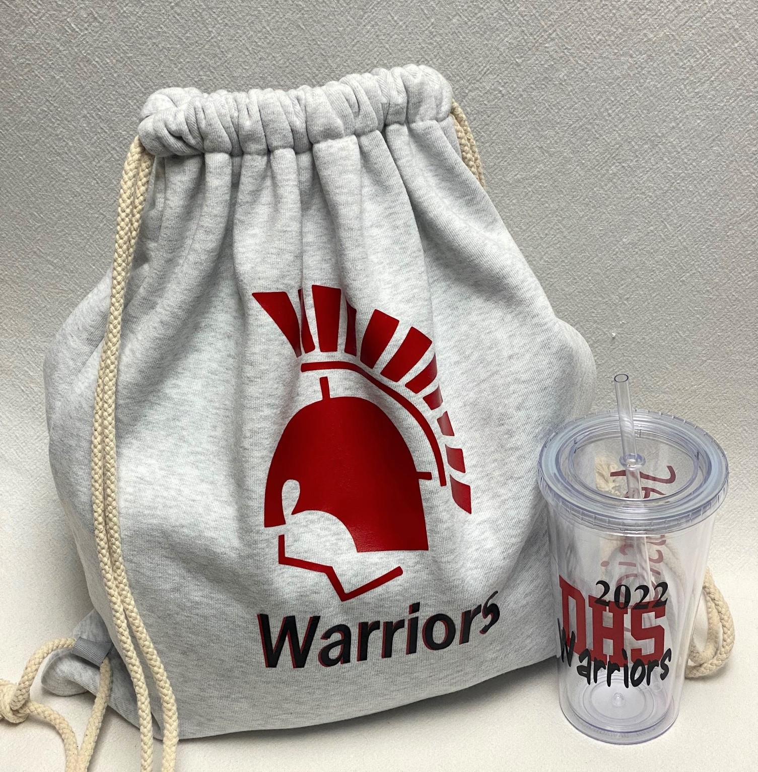 Draw string sweatshirt bag and tumbler - your school - Image 4