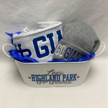 Gift basket - joggers and beanie hat - available for any school