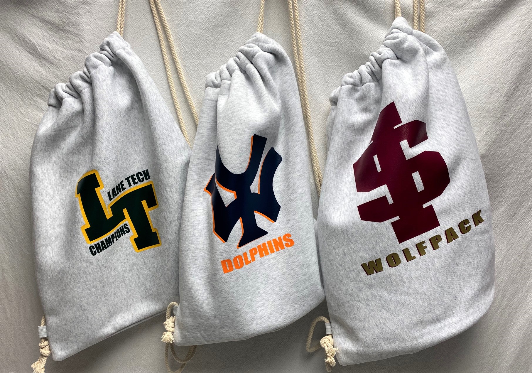Drawstring sweatshirt bag - Your school - any high school or middle school - Image 4