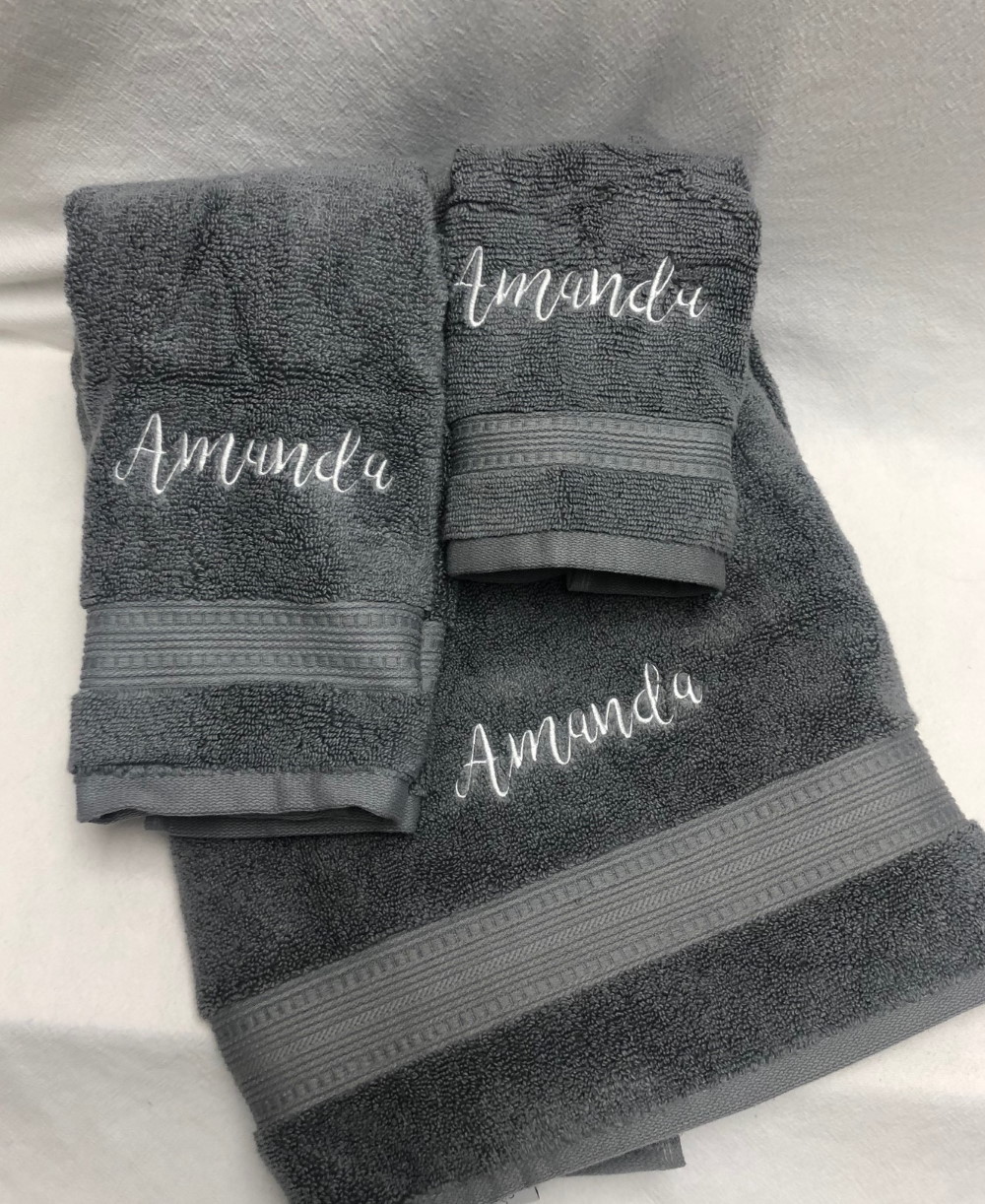 Bath towel set - monogrammed name - Image 2