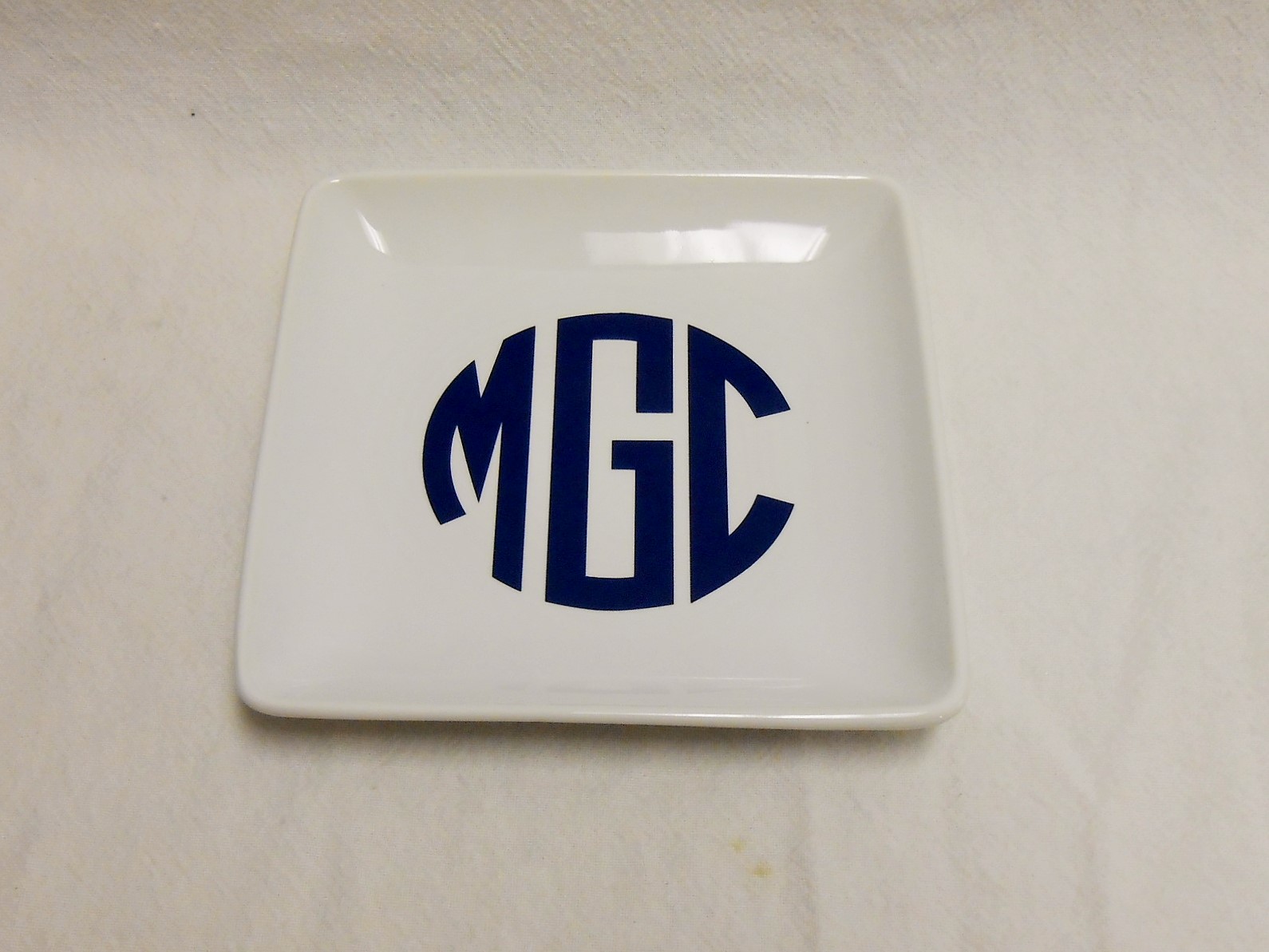 Monogram trinket dish-assorted fonts - Image 2