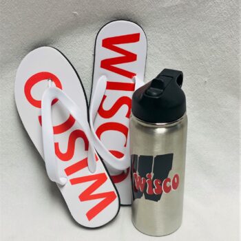 Gift set - Flip flops and water bottle - custom made for any school - sold out