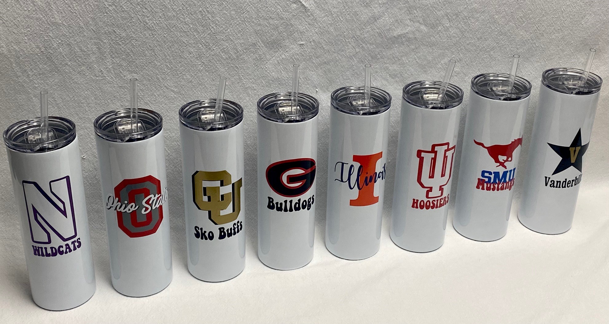 Collegiate 20 ounce tall tumbler and bag tag set - for any school - limited quantities - Image 3