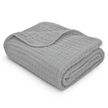 baby blanket - muslin - blue