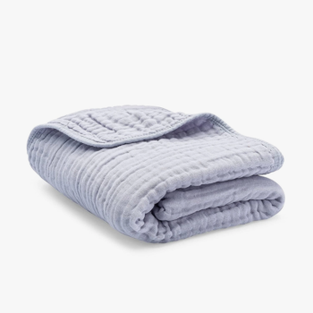baby blanket - muslin - slate blue