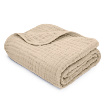 baby blanket - muslin - sand