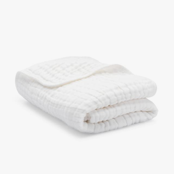 baby blanket - muslin - white