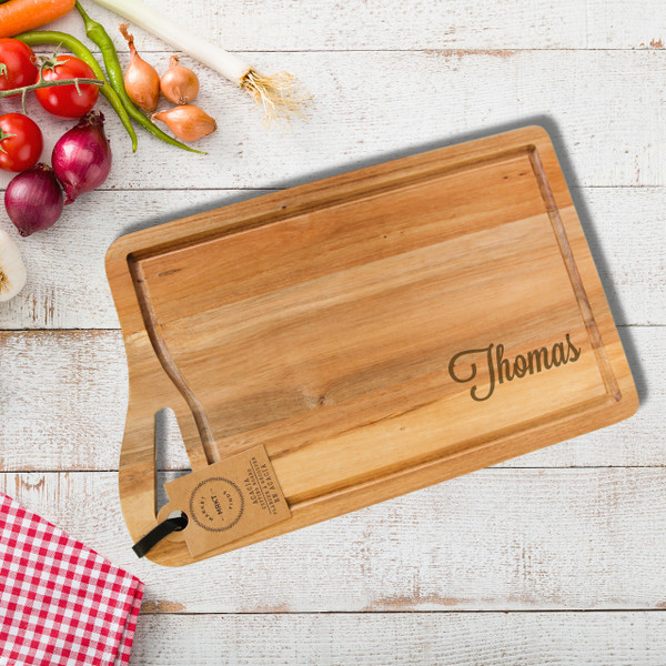 Engraved wood cutting board -groove style - Image 2