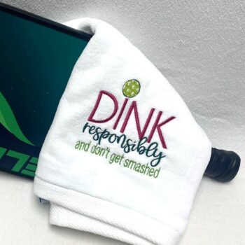 pickleball sport towel - dink responsibly