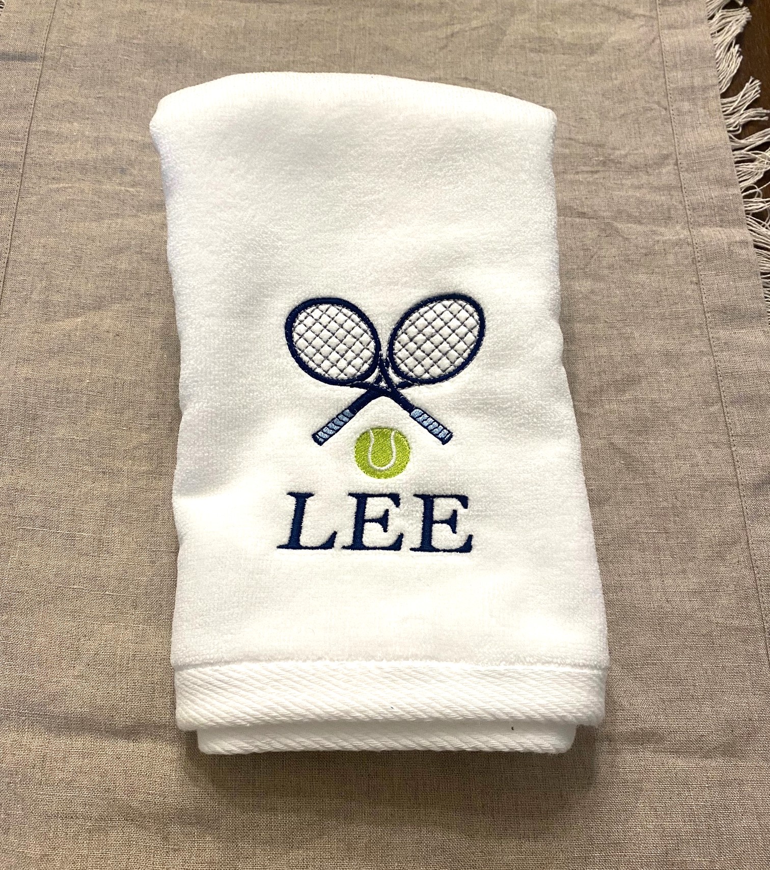 tennis sport towel - paddle design