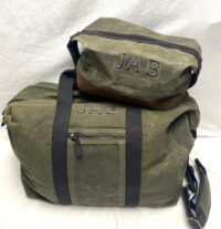 Weekender duffel bag set - waxed canvas - assorted colors