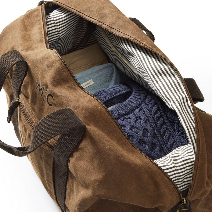 Weekender duffel bag set - waxed canvas - assorted colors - Image 3