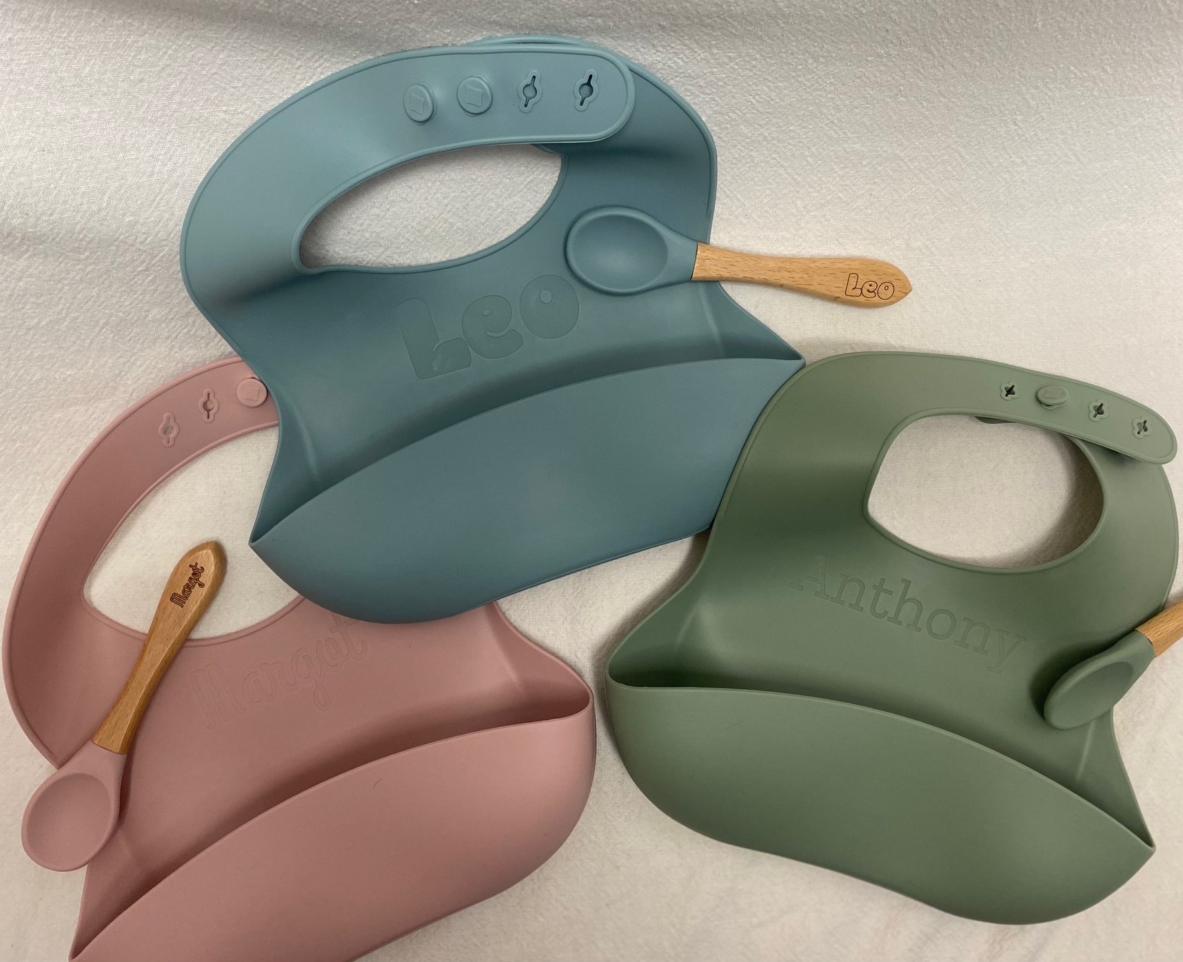 Bib and spoon set - silicone