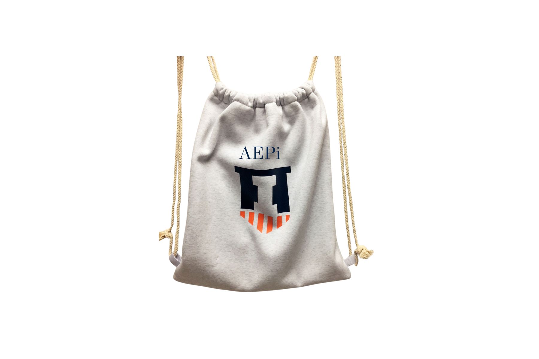 Drawstring sweatshirt bag - add your greek letters