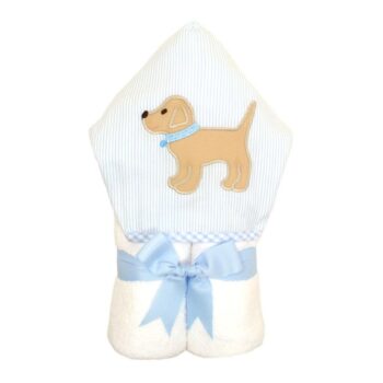 3 Marthas blue puppy hooded towel