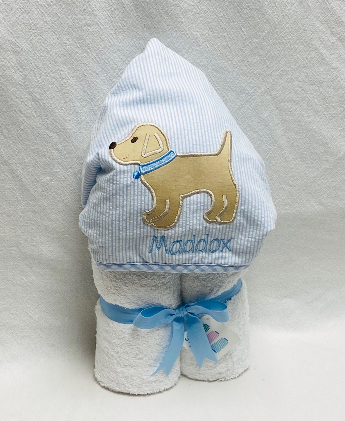 3 Marthas blue puppy hooded towel - Image 2
