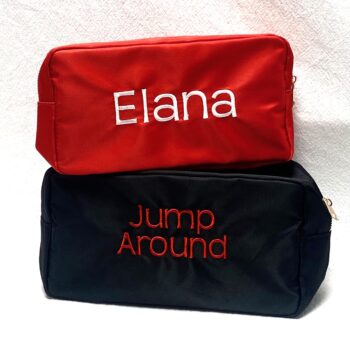 Make up bag - nylon collegiate set - for any school