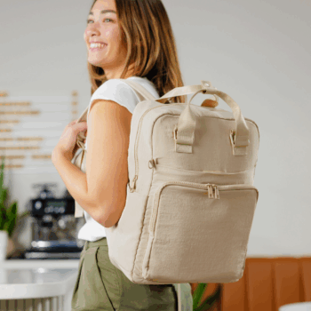 Tote backpack - ivory