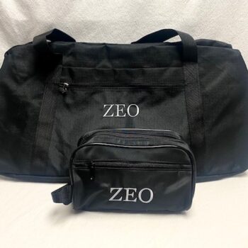 Weekender duffel bag and dopp kit set - nylon canvas