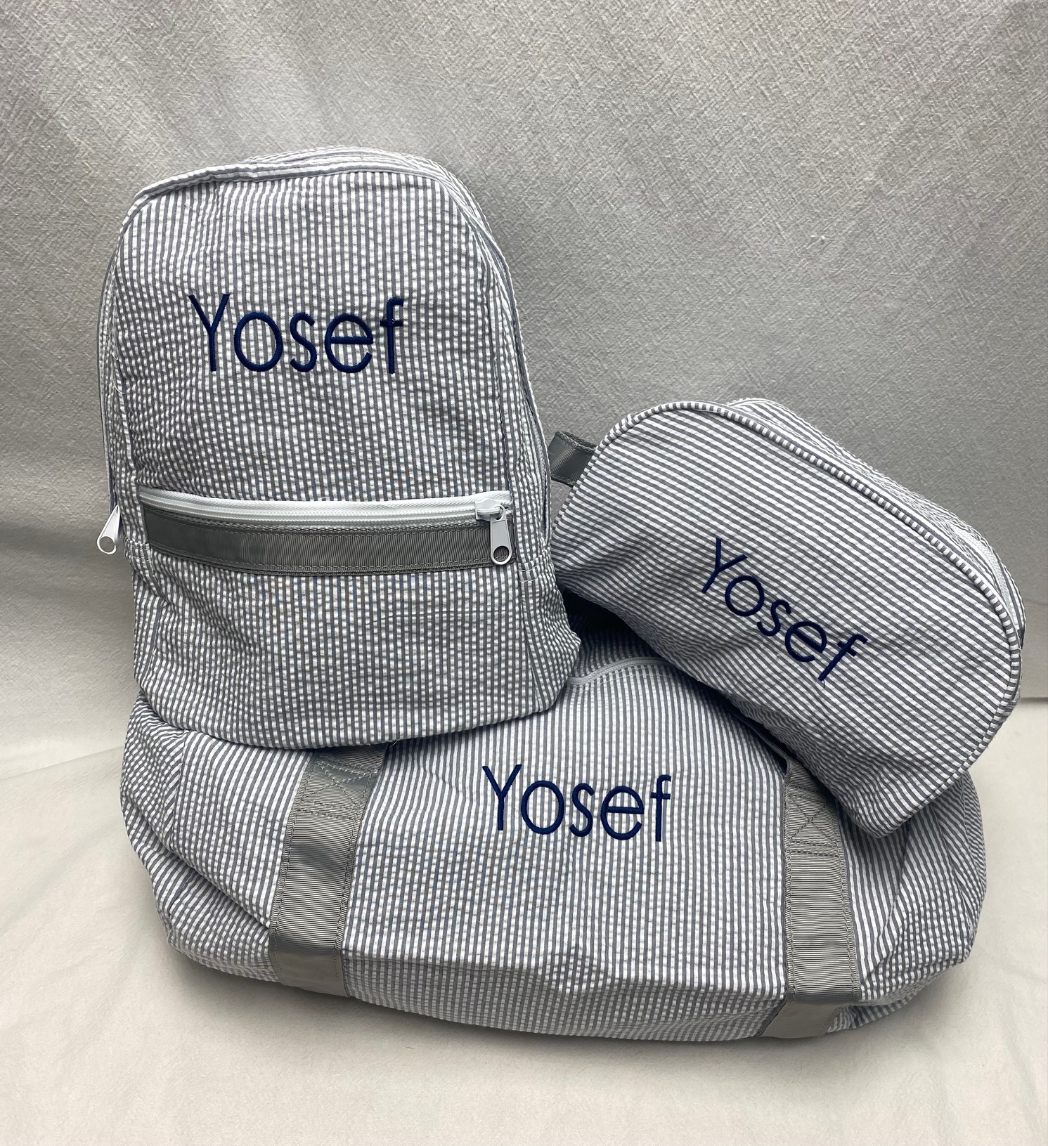 Travel set - duffel, backpack and dopp kit - grey