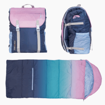 A Sleeping bag backpack - big kids ombre
