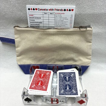 Canasta hostess set - pouch, score pad, card holder