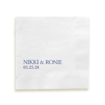 Wedding couple cocktail napkins - additional fonts available