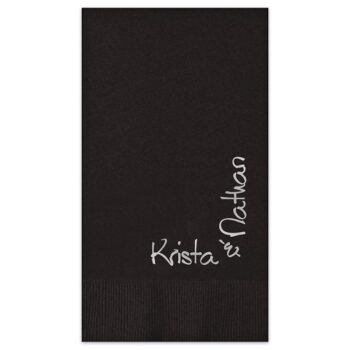Blissful guest towels - additional fonts available