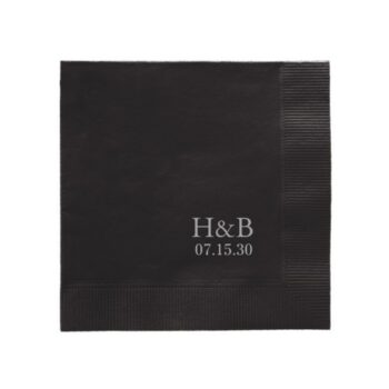 Modern couple cocktail napkins - additional fonts available